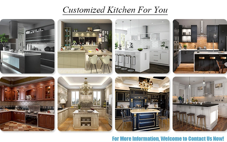 Foshan Professional Customization White Lacquer Shaker MDF Kitchen Cabinet Furniture for Villas