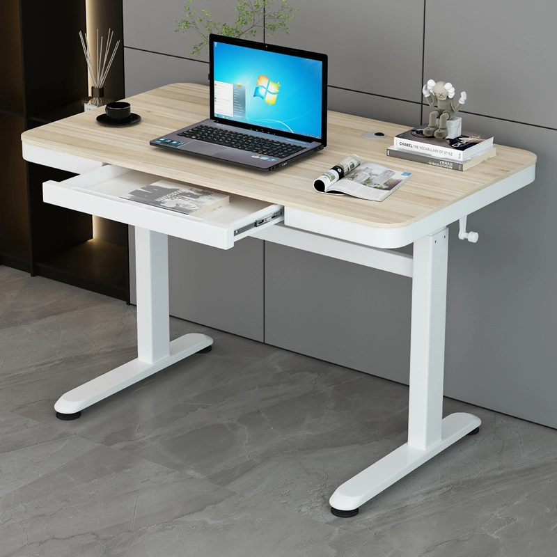 Manual Control Standing Desk Height Adjustable School Study Sit Stand Computer Desk for Home Office