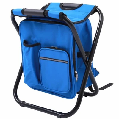 Multifonction voyage escalade sac à dos chaise Portable pliable plage pêche chaise tabouret avec sac isotherme
