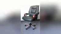 Chaises en cuir pivotantes en bois pour bureau inclinable surdimensionné Manager Executive