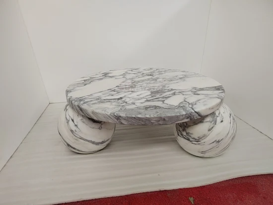 Meubles de salon en pierre naturelle Table basse en travertin Table d'appoint en marbre Table basse en marbre